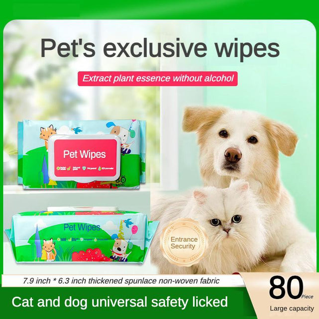 Dog And Cat Wet Wipes, Fragrance Free, Plant.based  SKIP THE BATH Gentle Cleansing AndDeodorizing,Hypoallergenic, Wipes For PawsEars, Fur, Eye Ducts And Butt